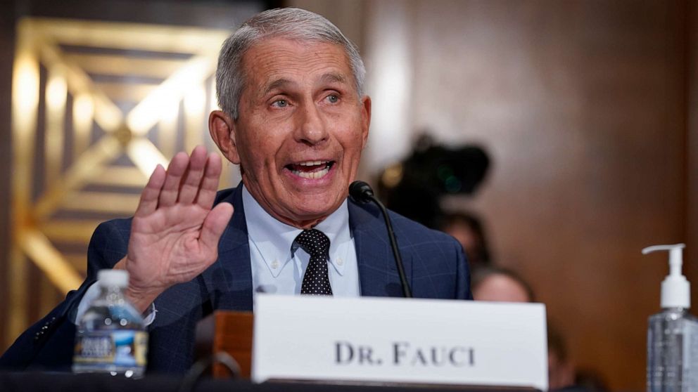PHOTO: Top infectious disease expert Dr. Anthony Fauci responds to accusations by Sen. Rand Paul, R-Ky., as he testifies before the Senate Health, Education, Labor, and Pensions Committee, on Capitol Hill in Washington, Tuesday, July 20, 2021. 