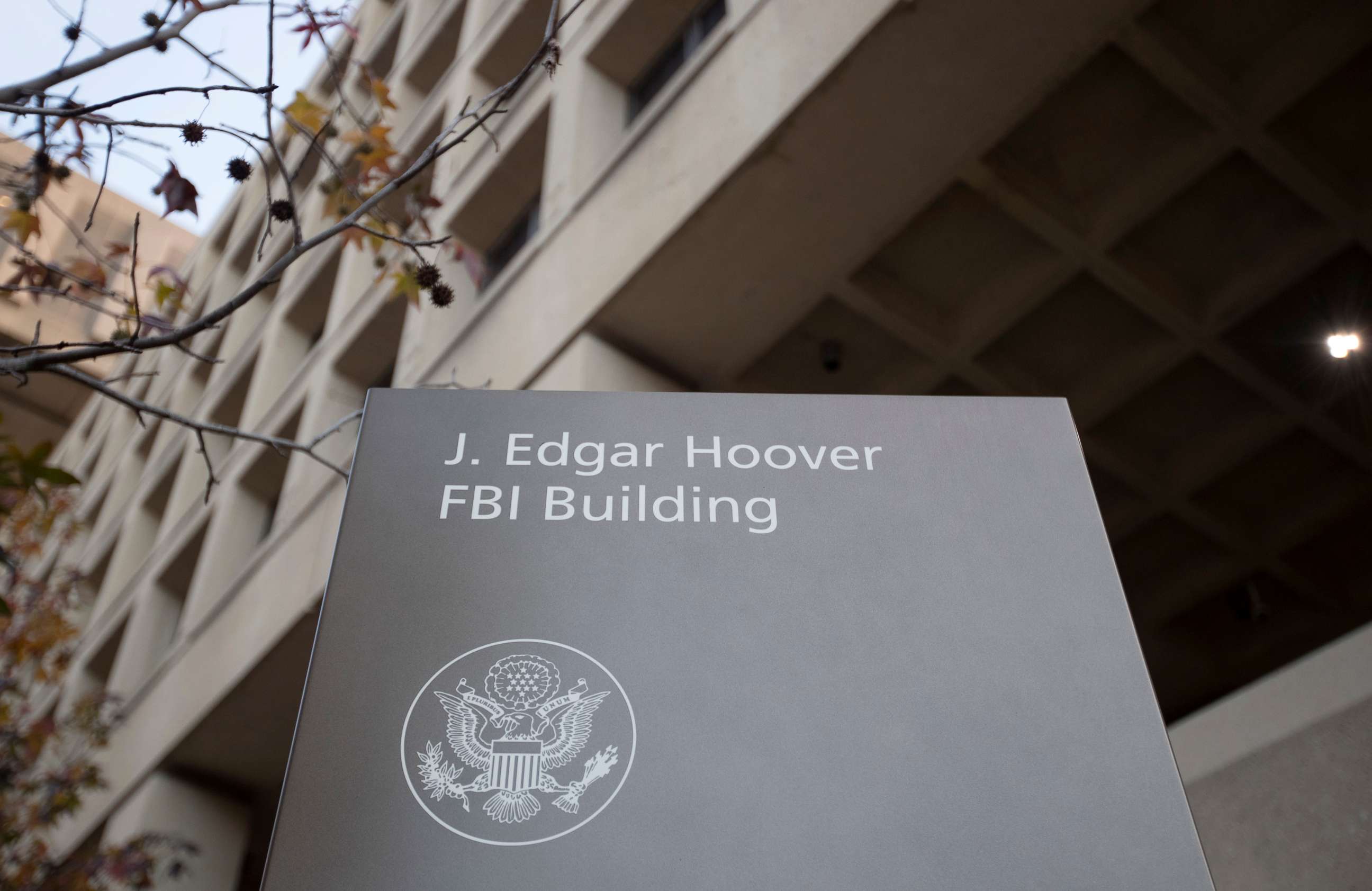PHOTO: The J. Edgar Hoover FBI building in Washington, Nov. 30, 2017.