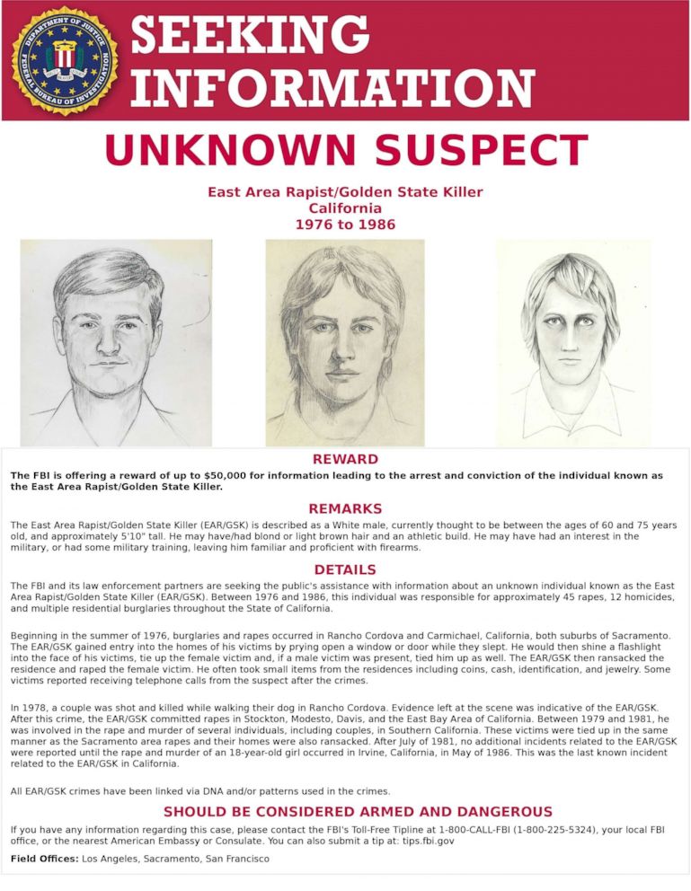 PHOTO: FBI poster for the "Golden State Killer."