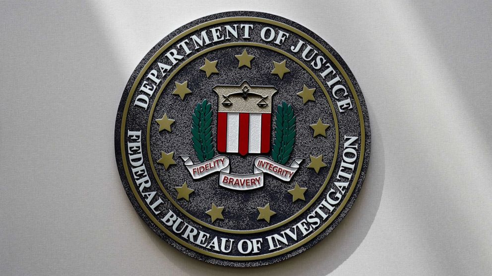 PHOTO: FILE - The FBI seal is pictured in Omaha, Neb., Aug. 10, 2022.