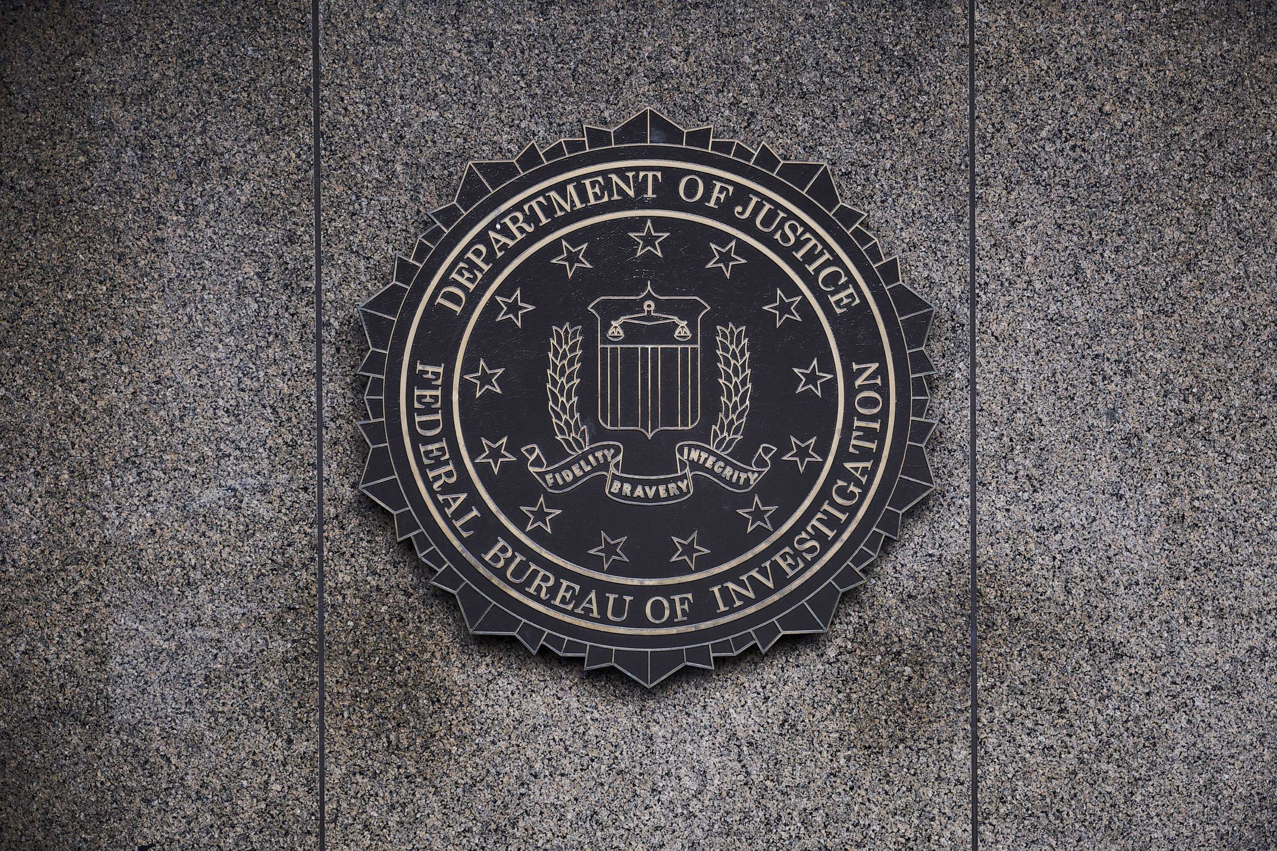 PHOTO: The Federal Bureau of Investigation seal is displayed outside the FBI headquarters, Feb. 2, 2018, in Washington.