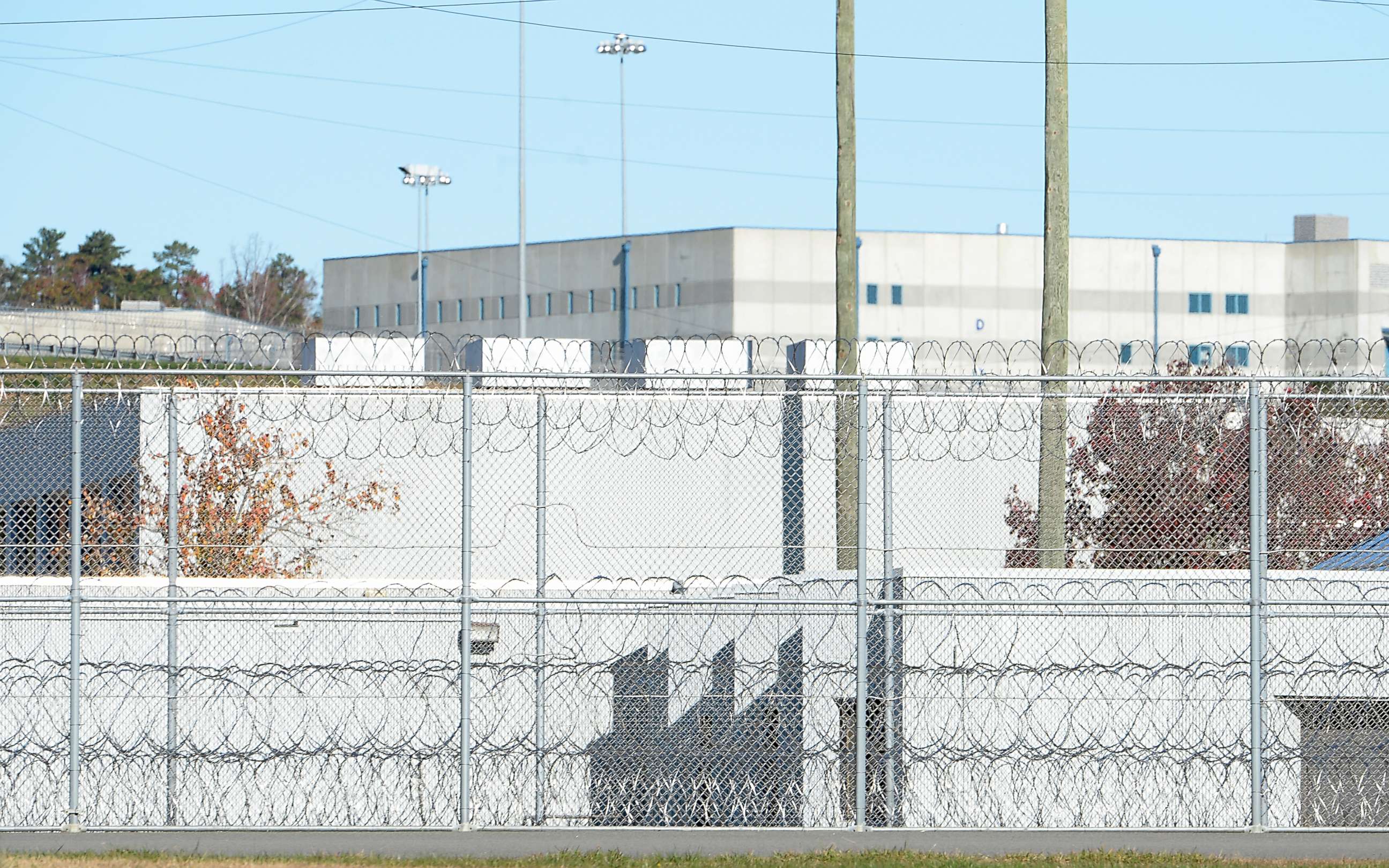 PHOTO: The fence around the federal prison in Butner, North Carolina is seen here.