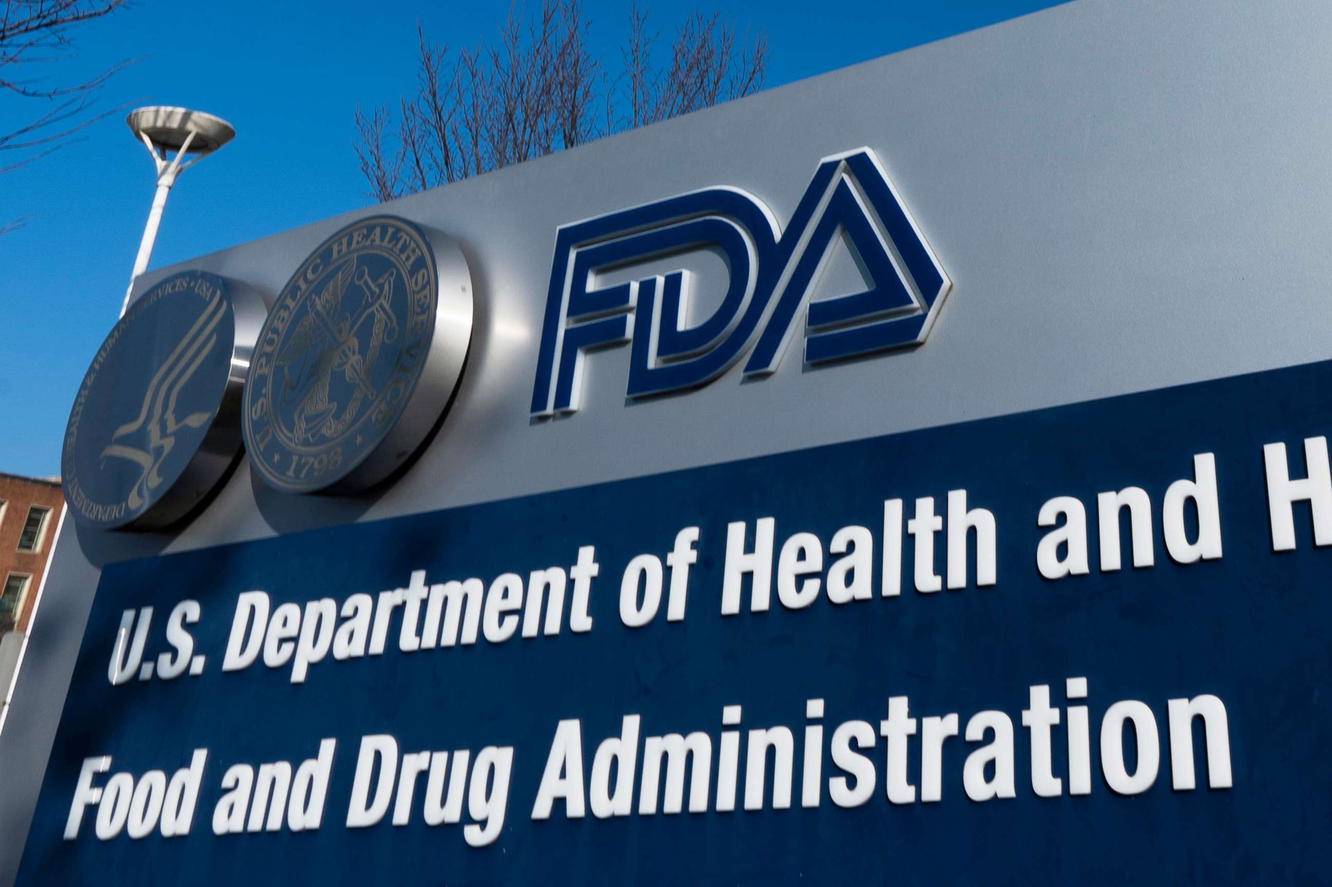 PHOTO: A sign for the Food and Drug Administration is displayed outside their offices in Silver Spring, Md., on Dec. 10, 2020.