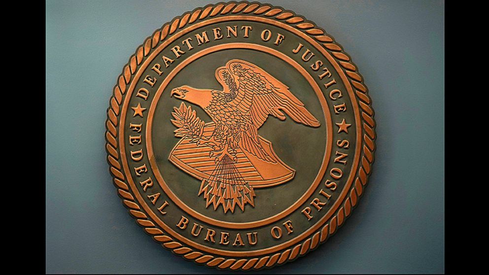 PHOTO: In this Oct. 24, 2022, file photo, the seal for the Federal Bureau of Prisons is seen at Federal Bureau of Prisons headquarters in Washington, D.C.