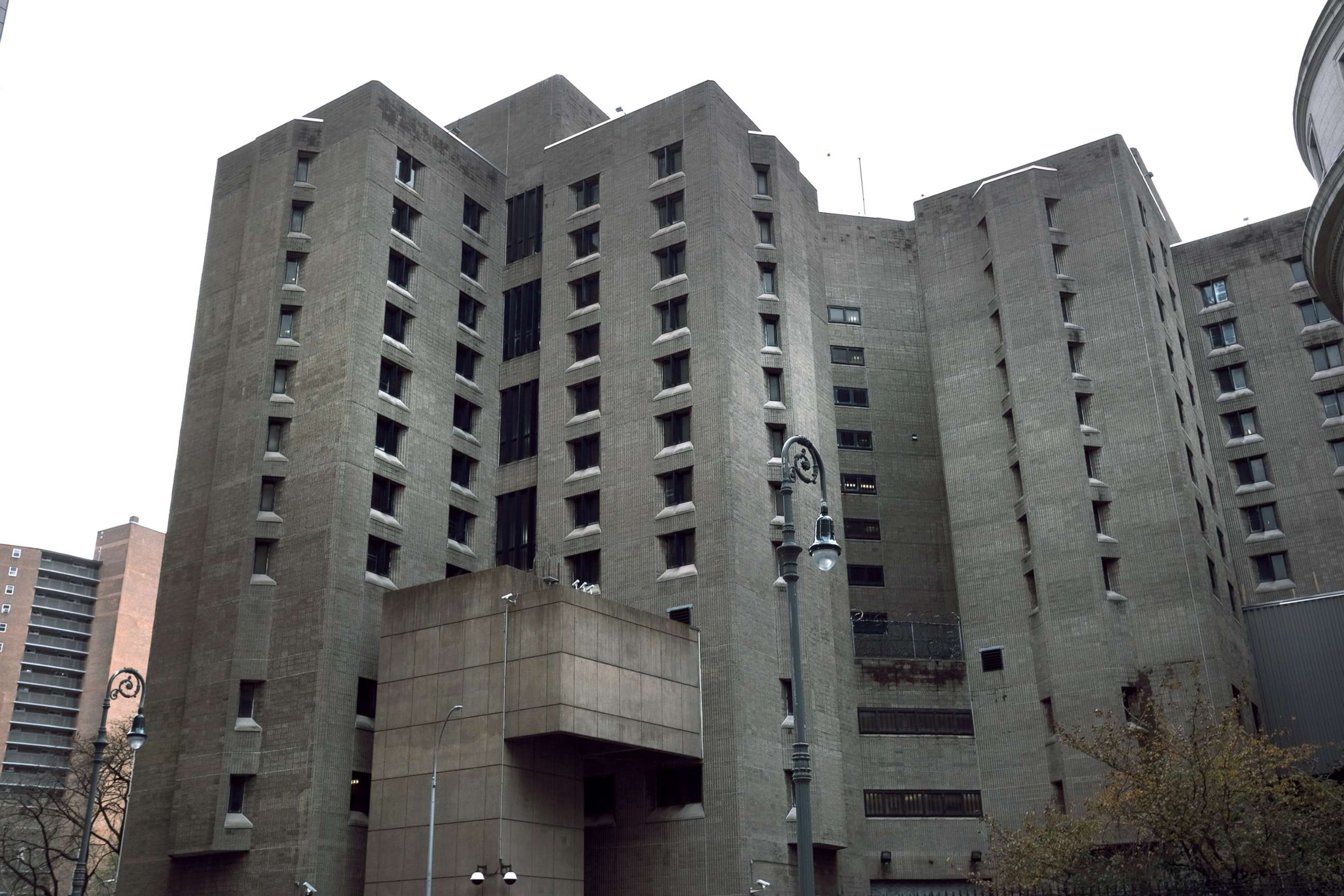 PHOTO: In this Nov. 19, 2019, file photo, the Metropolitan Correctional Center, which is operated by the Federal Bureau of Prisons, is shown in New York.