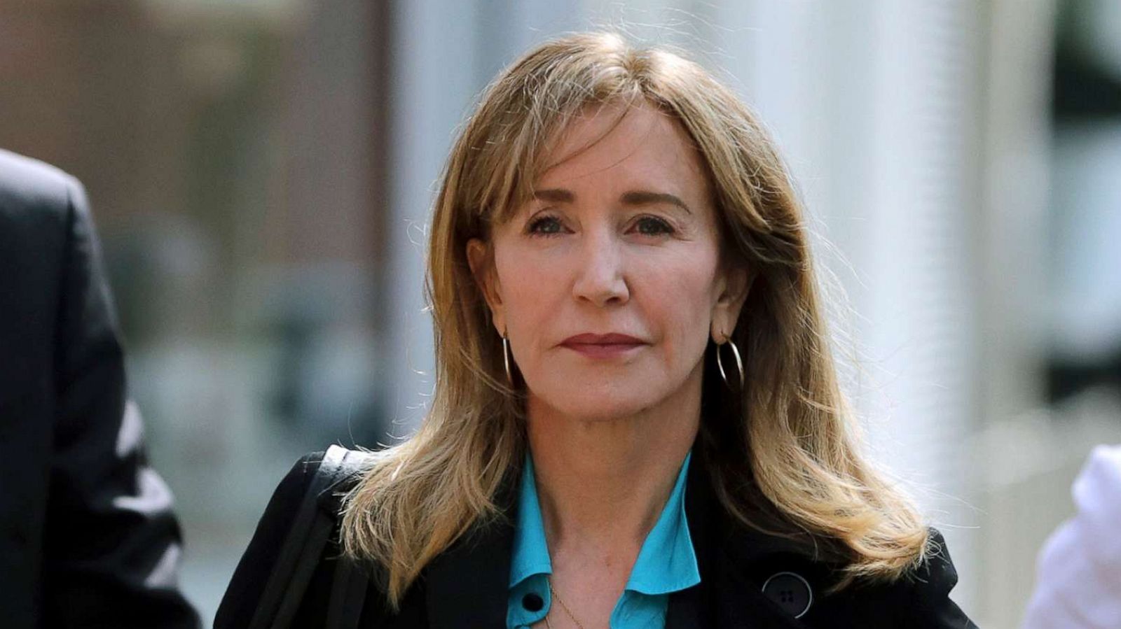 PHOTO: Actress Felicity Huffman arrives at federal court in Boston, April 3, 2019, to face charges in a nationwide college admissions bribery scandal.