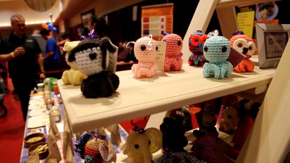 PHOTO: At the Madison Mini Maker Faire in Wisconsin, vendors sold soaps, candles and even hand-sewn stuffed animals and toys from PlushZilla and Inkies, seen here.