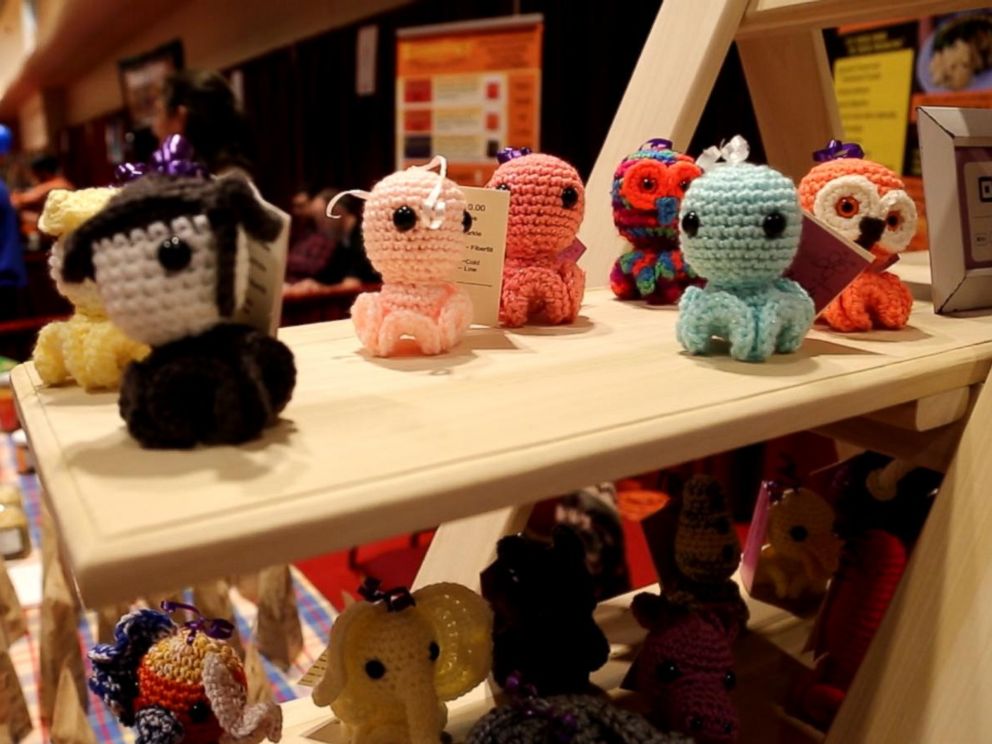 PHOTO: At the Madison Mini Maker Faire in Wisconsin, vendors sold soaps, candles and even hand-sewn stuffed animals and toys from PlushZilla and Inkies, seen here.