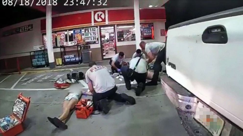 VIDEO: Dramatic video captured the moment when deputies revived three people who allegedly overdosed on the deadly opioid fentanyl at a Florida gas station.