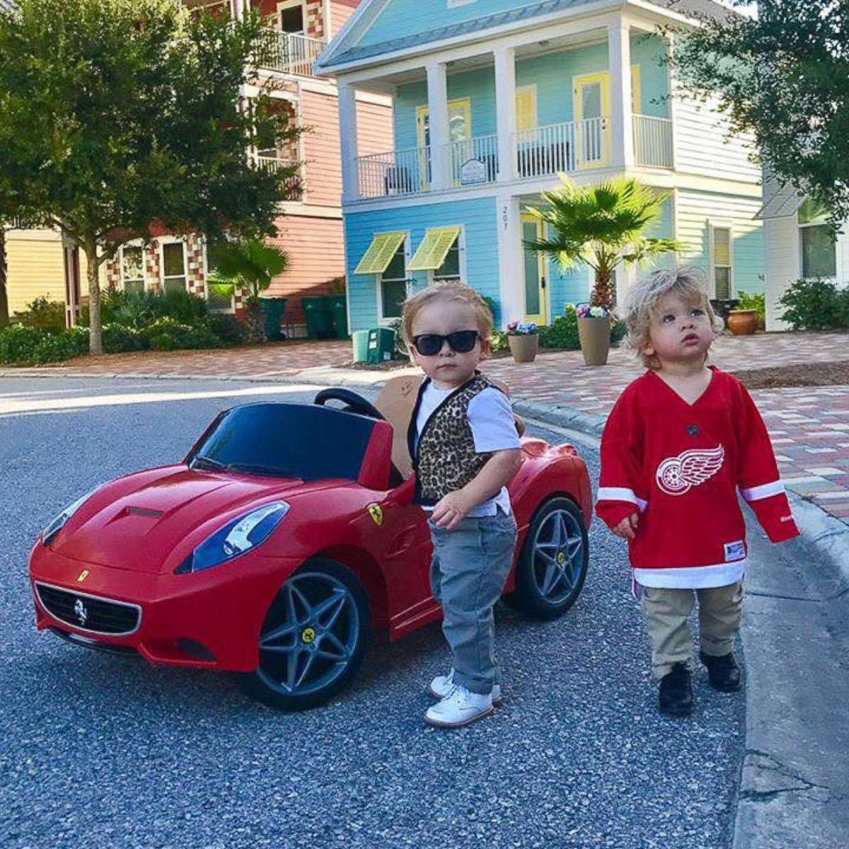 PHOTO: Lauren Willis of Destin, Florida, dressed her twin boys, Charlie and Row Willis, 1, as Ferris Bueller and his best friend Cameron Frye from the movie, "Ferris Bueller's Day Off."