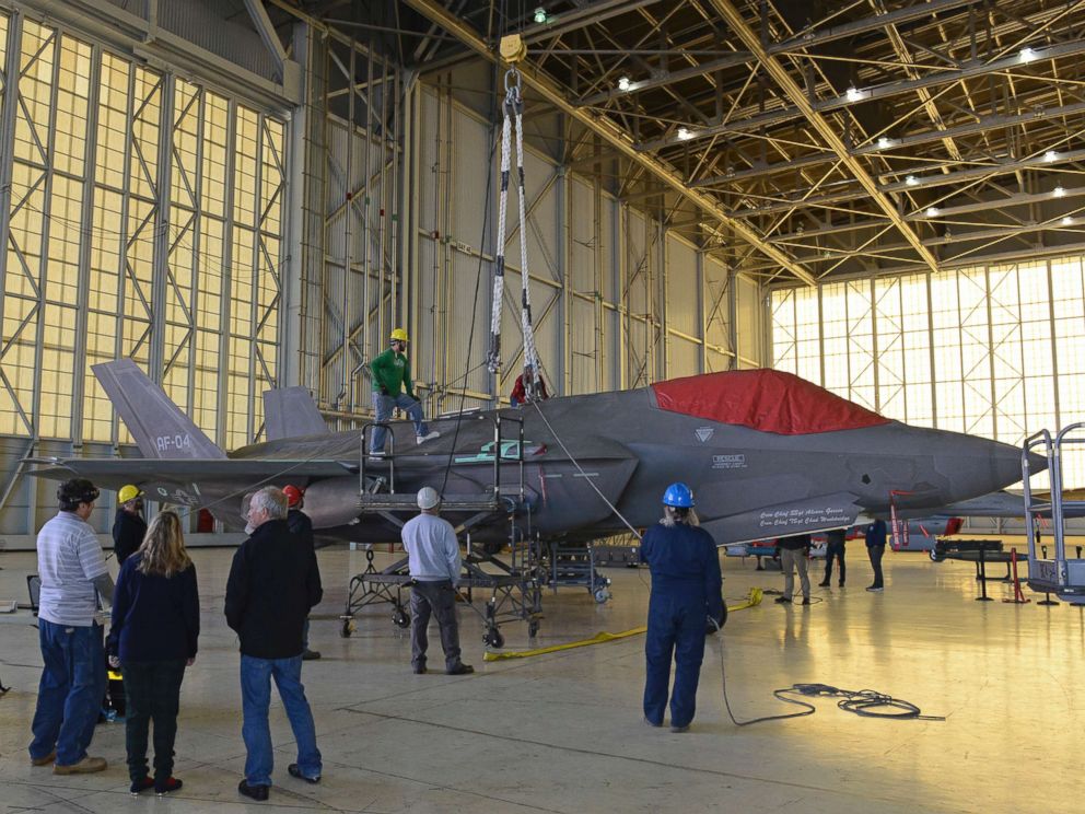 PHOTO: The 461st Flight Test Squadron's F-35 aircraft AF-04 sits in Hangar 1600 as a test team verifies crash and disabled aircraft recovery procedures, Dec. 12, 2018.