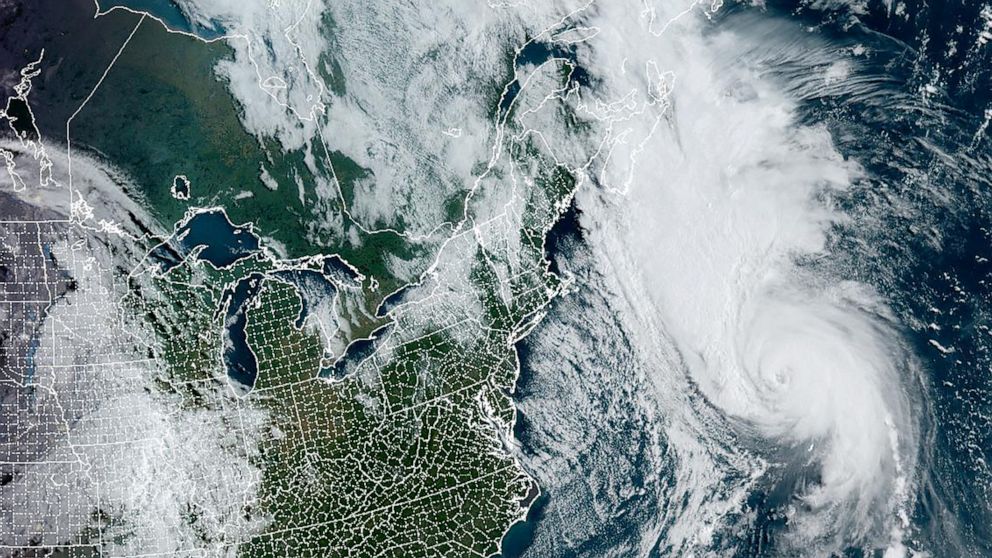 Photo: Hurricane Fiona moves toward Canada's Maritimes provinces in a composite image from the National Oceanic and Atmospheric Administration (NOAA) GOES-East Weather Satellite, Sept. 23, 2022. 