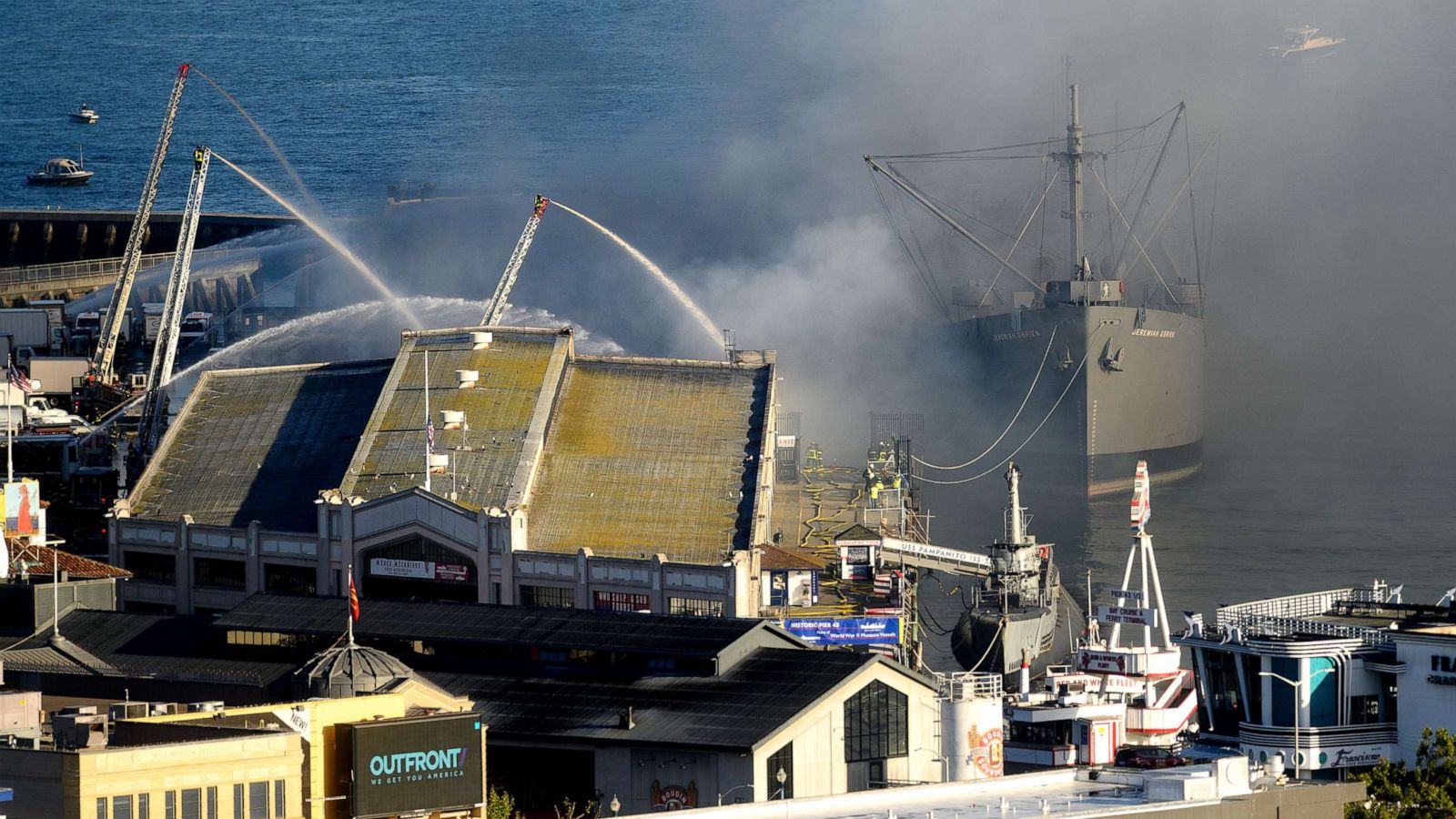 Historic WWII ship saved from San Francisco warehouse fire - ABC News