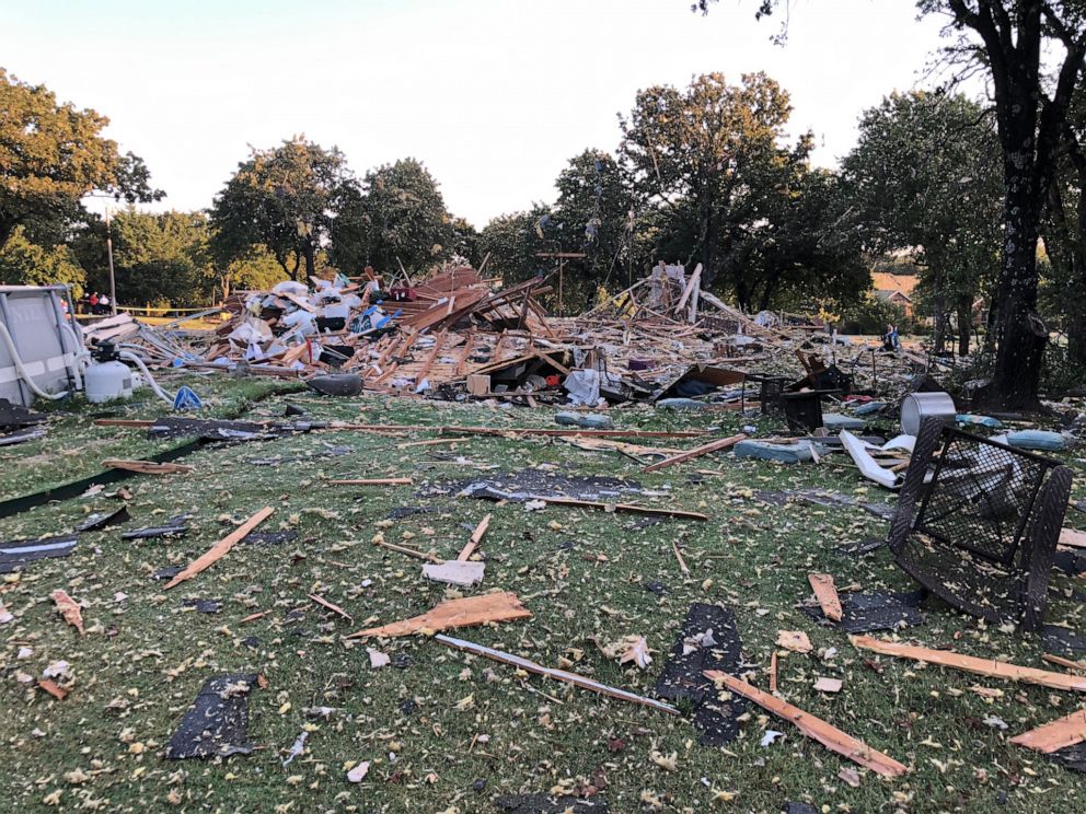 PHOTO: A home exploded, killing a teenager that lived there and injuring three others, as seen in an image posted by the Oklahoma City Fire Department to their Twitter account on Sept. 24, 2020 in Oklahoma City, Okla.