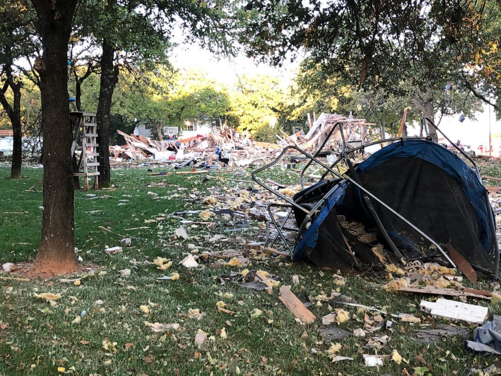 PHOTO: A home exploded, killing a teenager that lived there and injuring three others, as seen in an image posted by the Oklahoma City Fire Department to their Twitter account on Sept. 24, 2020 in Oklahoma City, Okla.