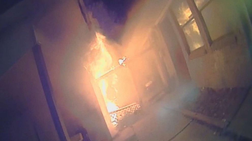 VIDEO: Bodycam captures cop's fiery home rescue