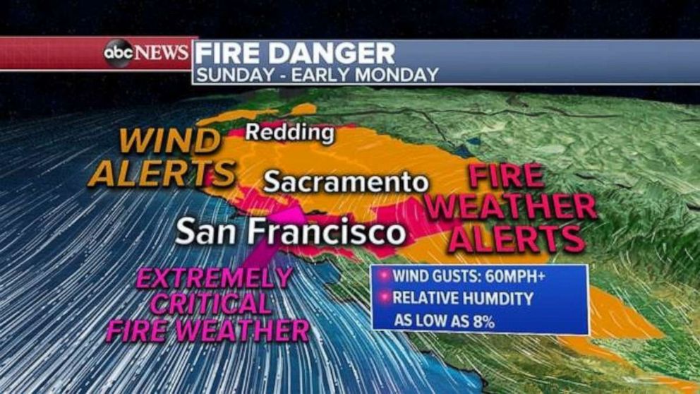 PHOTO: While winds remain calm in the immediate Bay Area, winds are anticipated to pick up there as well this morning. 