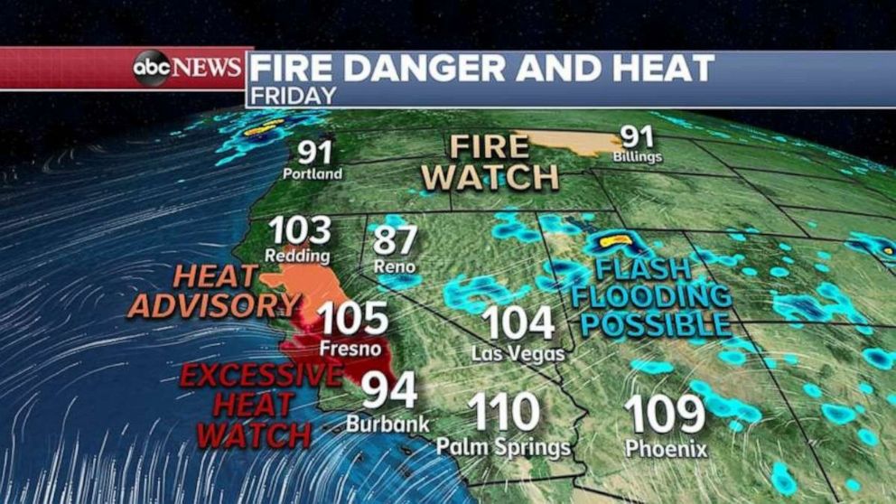 PHOTO: The heat is on in California this weekend.
