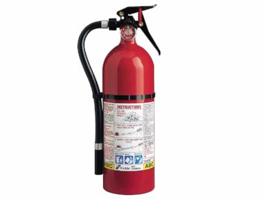 PHOTO: A Kidde plastic handle fire extinguisher, one of the 134 models of push-button and plastic-handle extinguishers in the U.S. and Canada made from 1973 through Aug. 15, 2017 under recall.