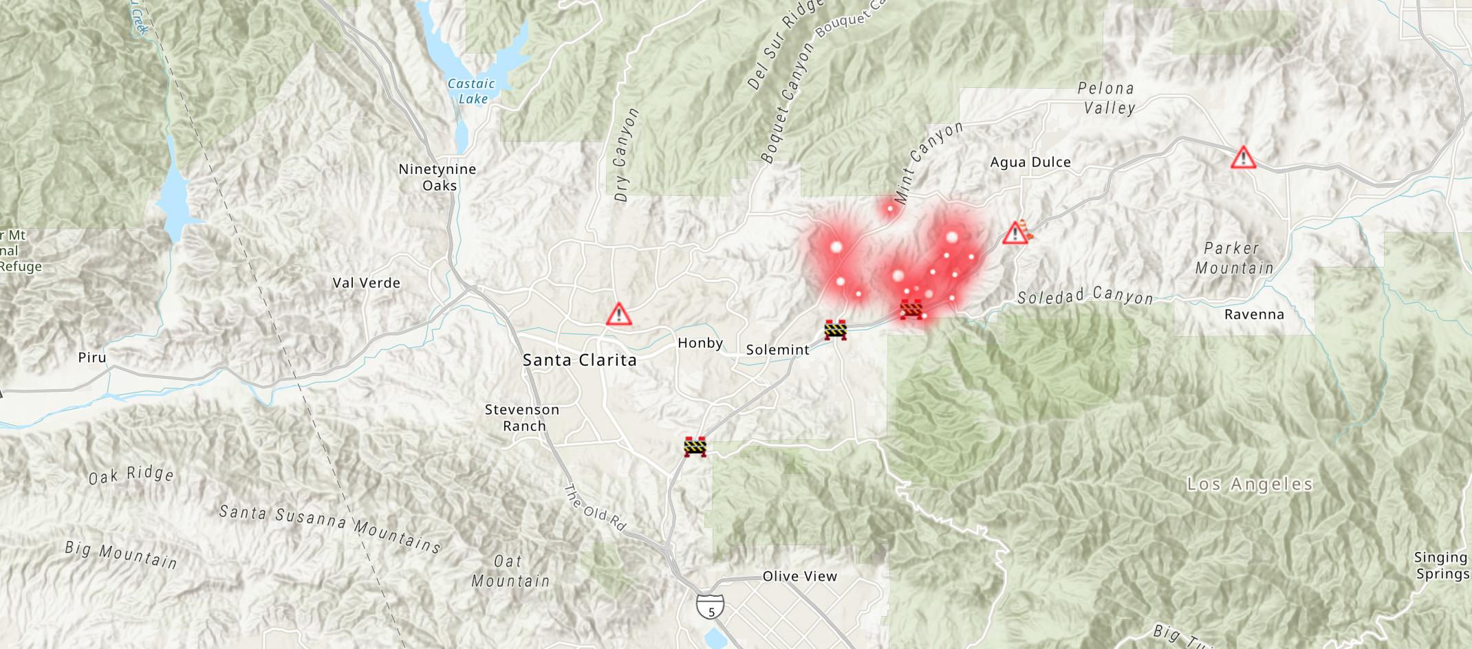 PHOTO: The location of the Tick fire is mapped here.