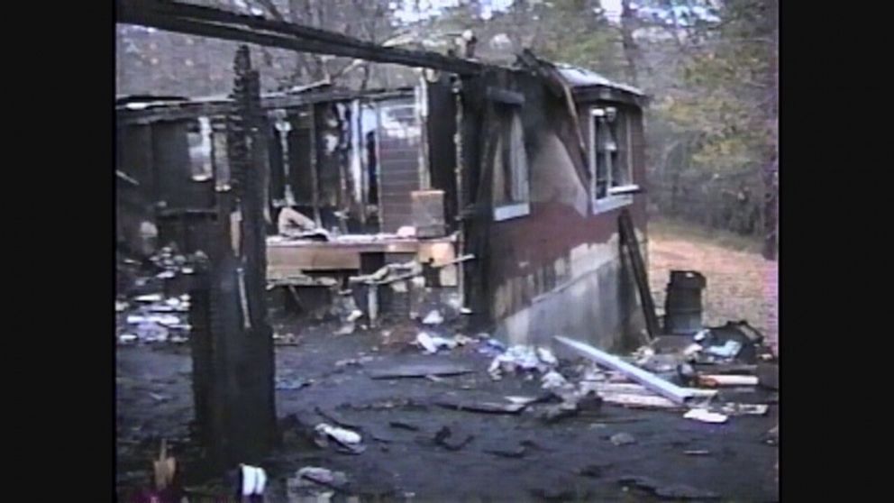 PHOTO: The Karlsen's burned home in Murphys, California.