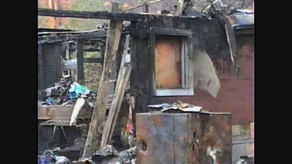PHOTO: The Karlsen's burned home in Murphys, California.