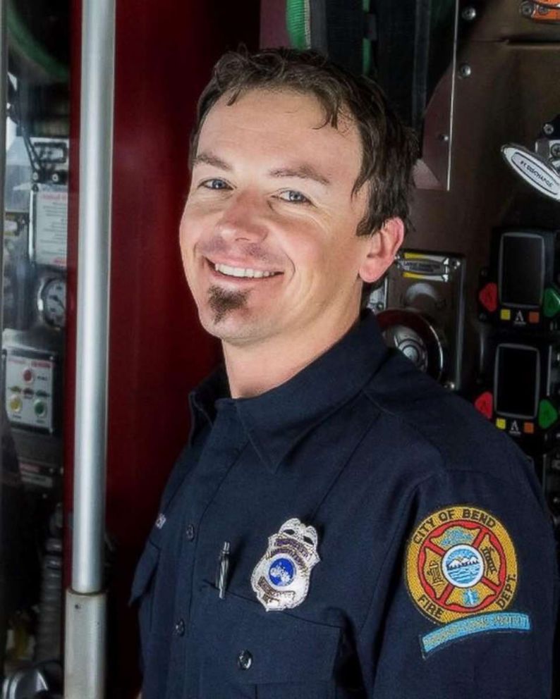 Rhett Larsen, 39, served as a firefighter in Bend, Oregon. He was killed in a motorcycle accident on Saturday, June 2, 2018.