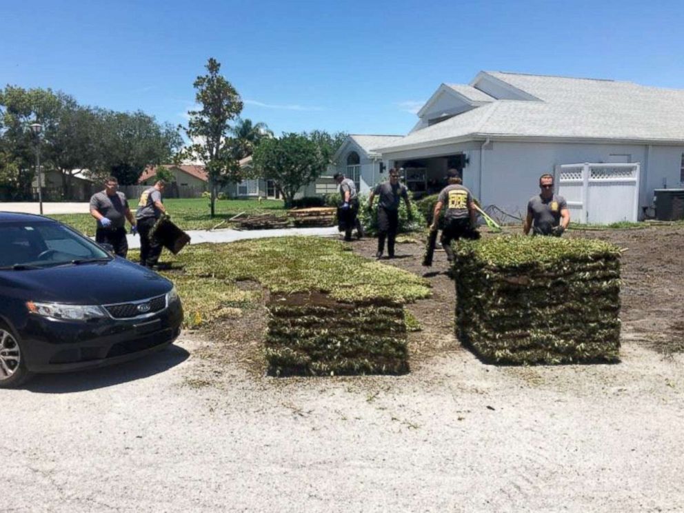 PHOTO: Six firefighters and EMTs in Pasco County, Florida, laid sod for a man after he suffered a heart attack.