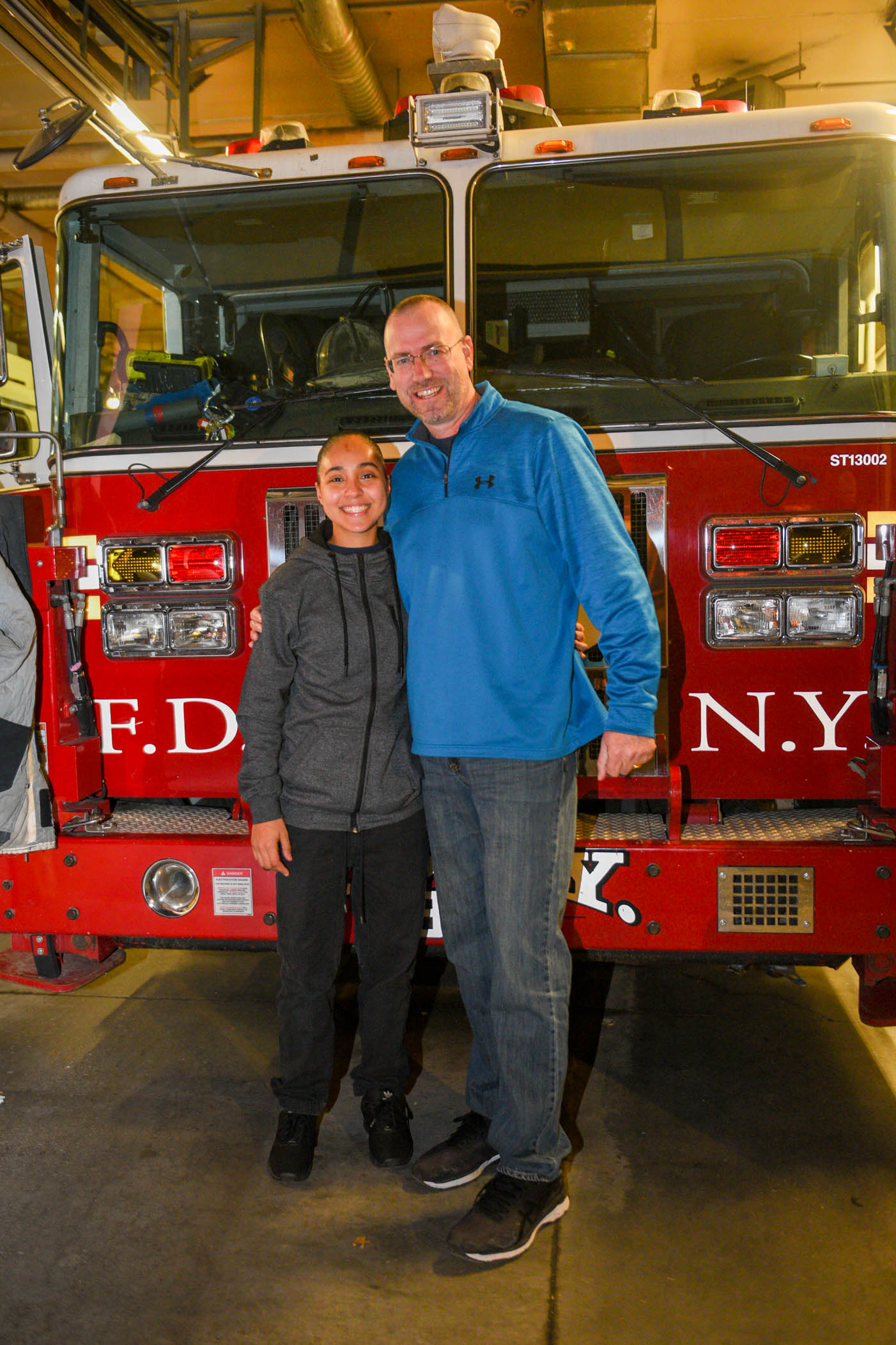 PHOTO: Anissa Cruz, 21, reunited with retired firefighter Stephen McNally in New York this month. McNally saved Cruz and her mother from an apartment fire in 2002.