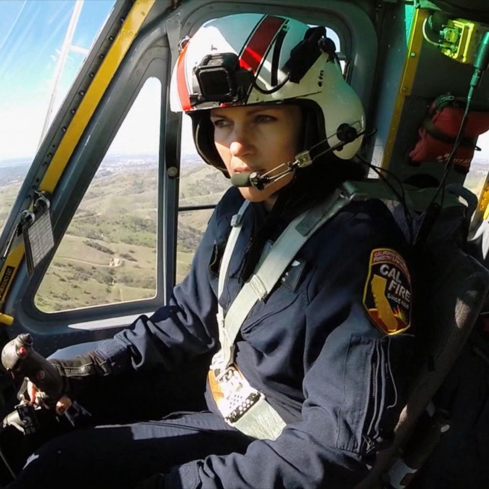 Female Fire Helicopter Pilot Is On California S Front Line Of Attack Abc News