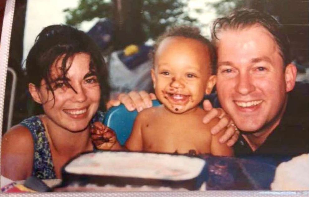 PHOTO: Kieron Graham is photographed here with his adoptive parents Tim and Sarah Graham in this undated family photo.