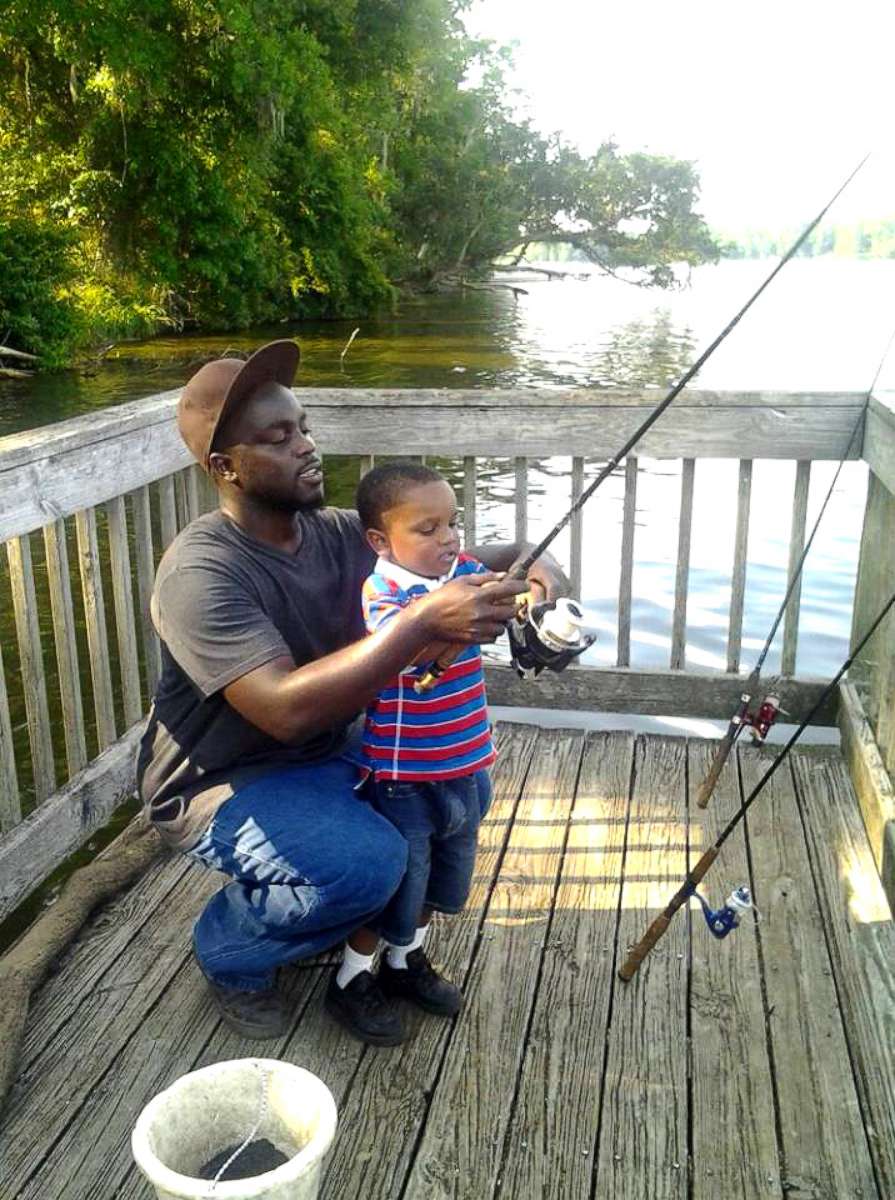 Little Boy Catches Huge Fish with Toy Rod 