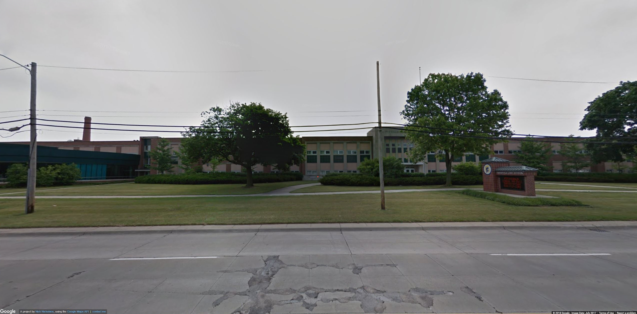 PHOTO: Fitzgerald High School in Warren, Mich., is pictured in this Google Maps image.