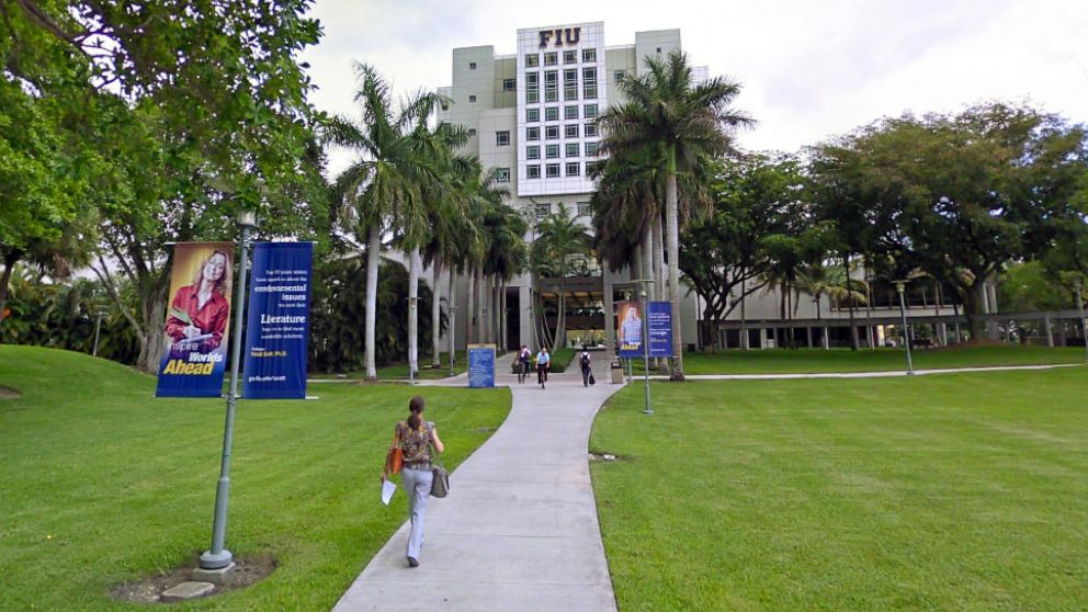 PHOTO: People walk on the campus of Florida International University in a Google Maps Street View image captured in 2012.