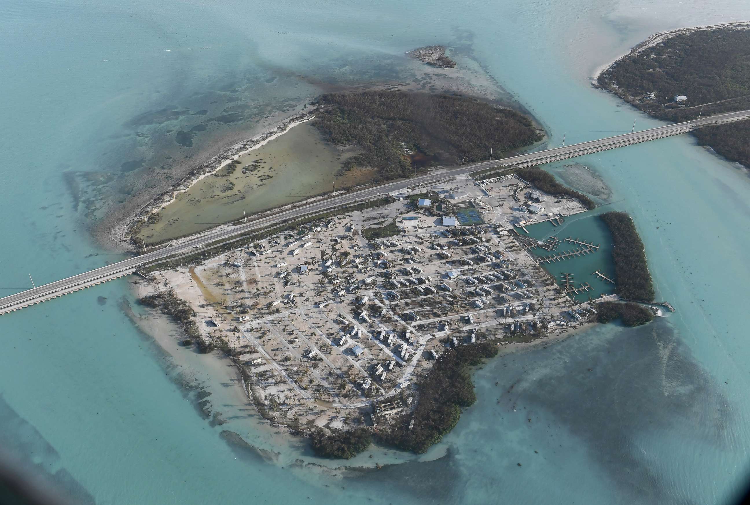 PHOTO: The aftermath of Hurricane Irma is seen in Florida Keys, Fla, Sept. 11, 2017.