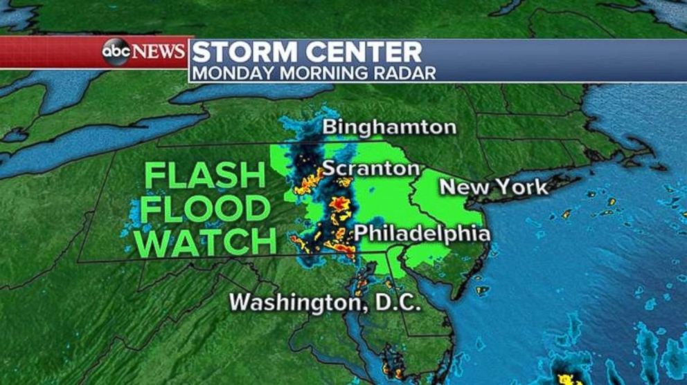 Flash flooding threat continues for East Coast after wet weekend ...