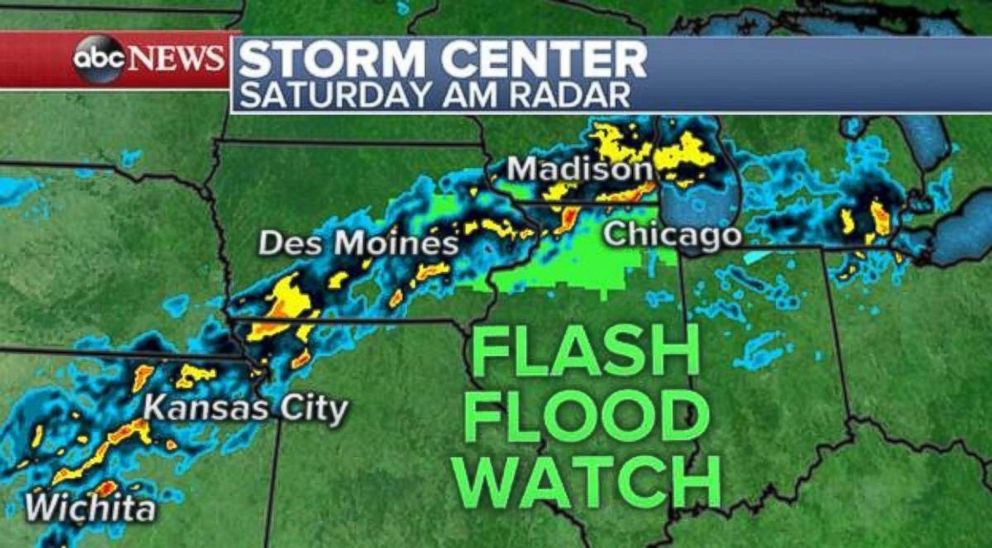 PHOTO: A flash flood watch is in effect in northern Illinois on Saturday morning.