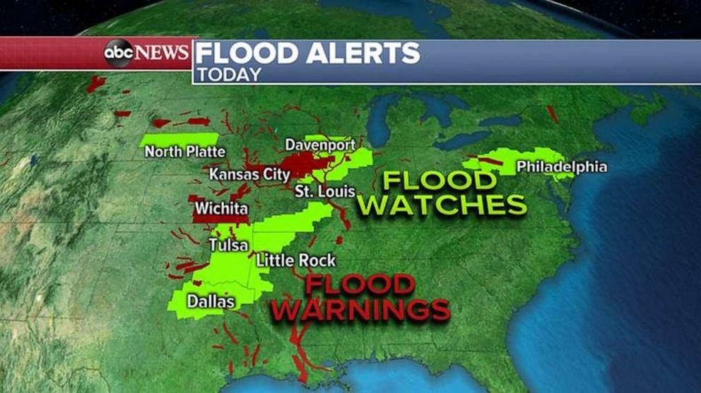 PHOTO: Flood warnings are in effect along the Arkansas River due to heavy rains over the past few weeks.