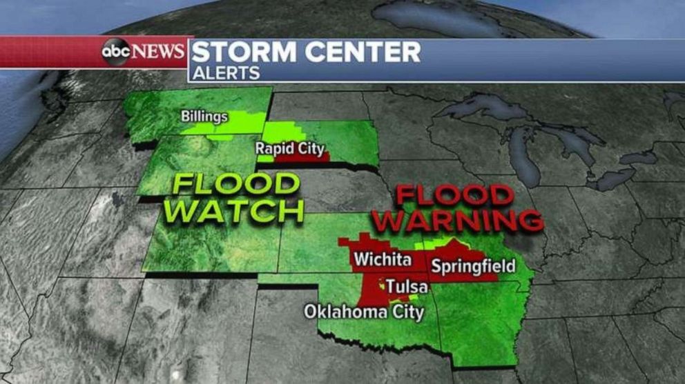 PHOTO: Flooding is possible Wednesday in the Rockies and Southern Plains.