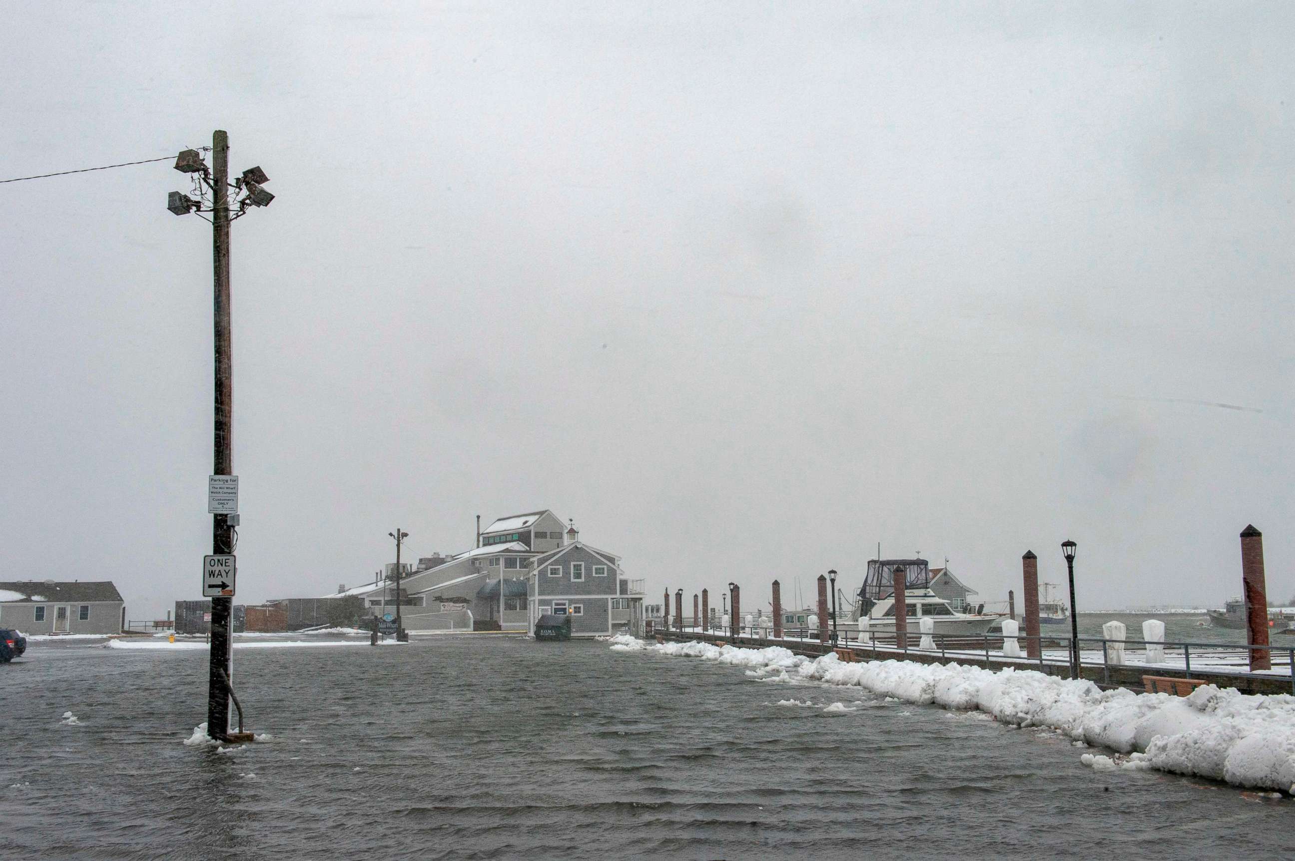 PHOTO: Flooding caused by high tide and storm surge is seen in Scituate, Massachusetts on Dec. 17, 2020.