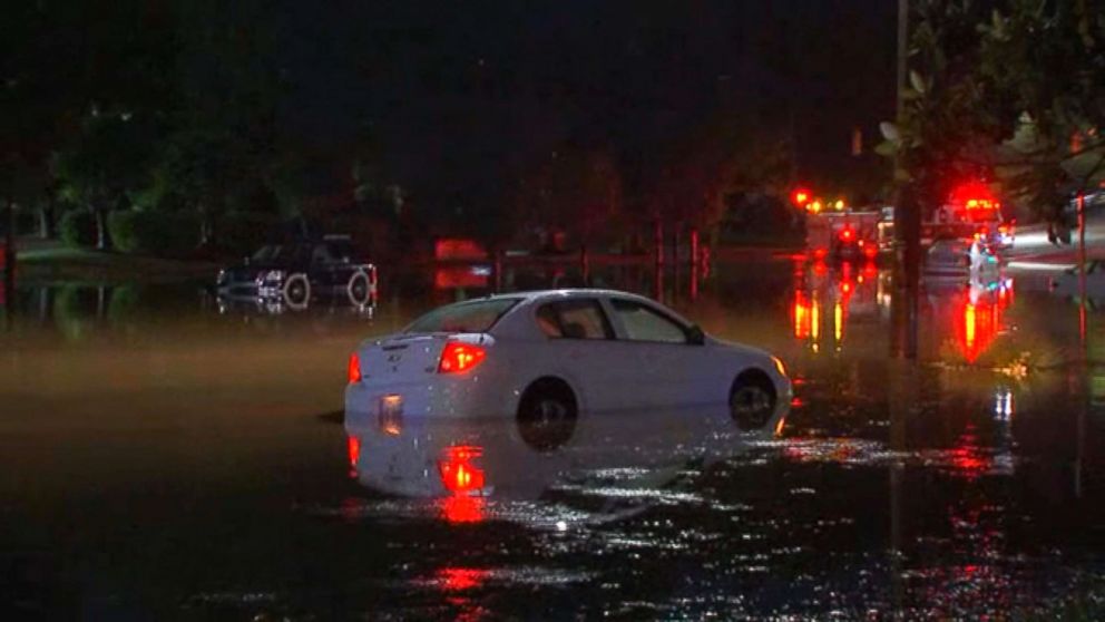 PHOTO: Flash flooding stranded drivers and led to road closures in Raleigh, North Carolina, May 21, 2018.