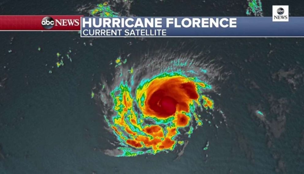 PHOTO: Florence continues to strengthen and an eye is beginning to form which is now visible on satellite.