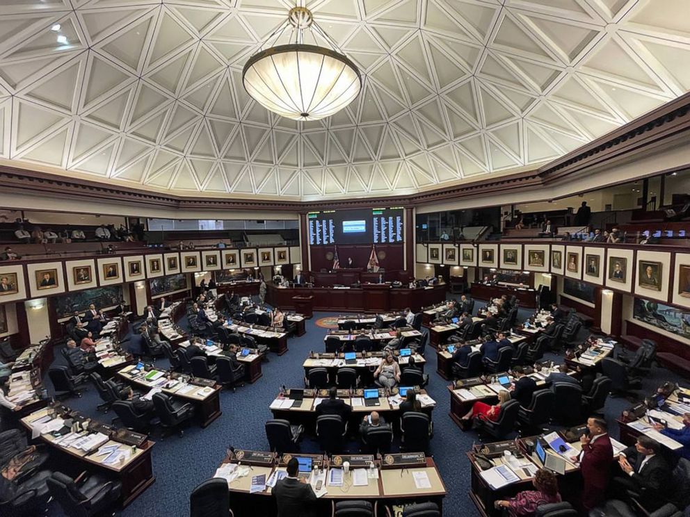 PHOTO: The Florida House of Representatives considers two contentious education bills, HB 7 and HB 1557, in Tallahassee, Fla., Feb. 22, 2022.