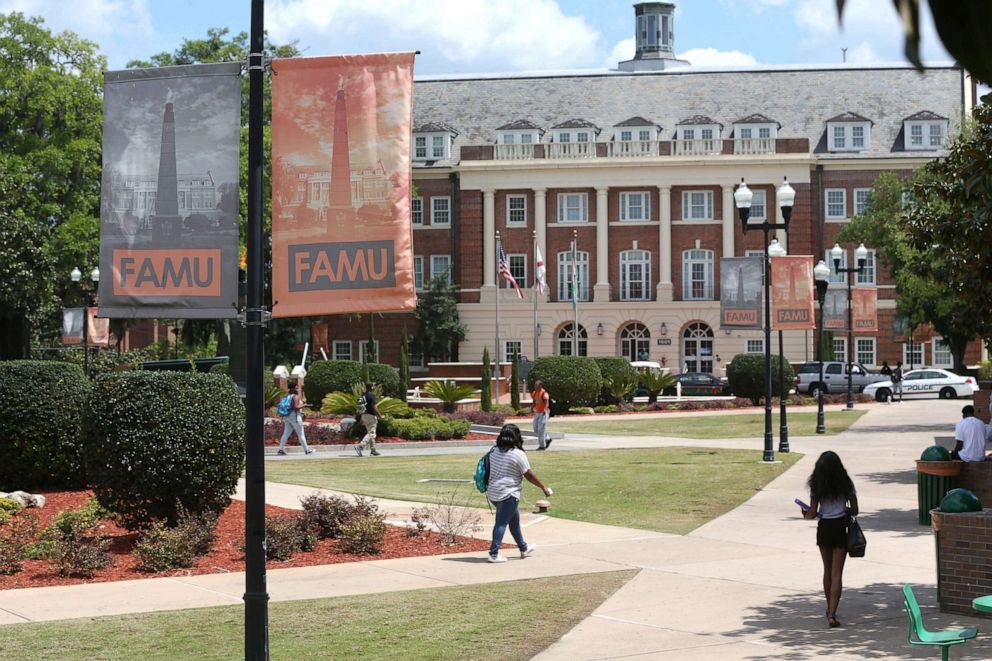 PHOTO: Students walk around the Florida A&M University campus in Tallahassee Fla., Sept. 16, 2020.