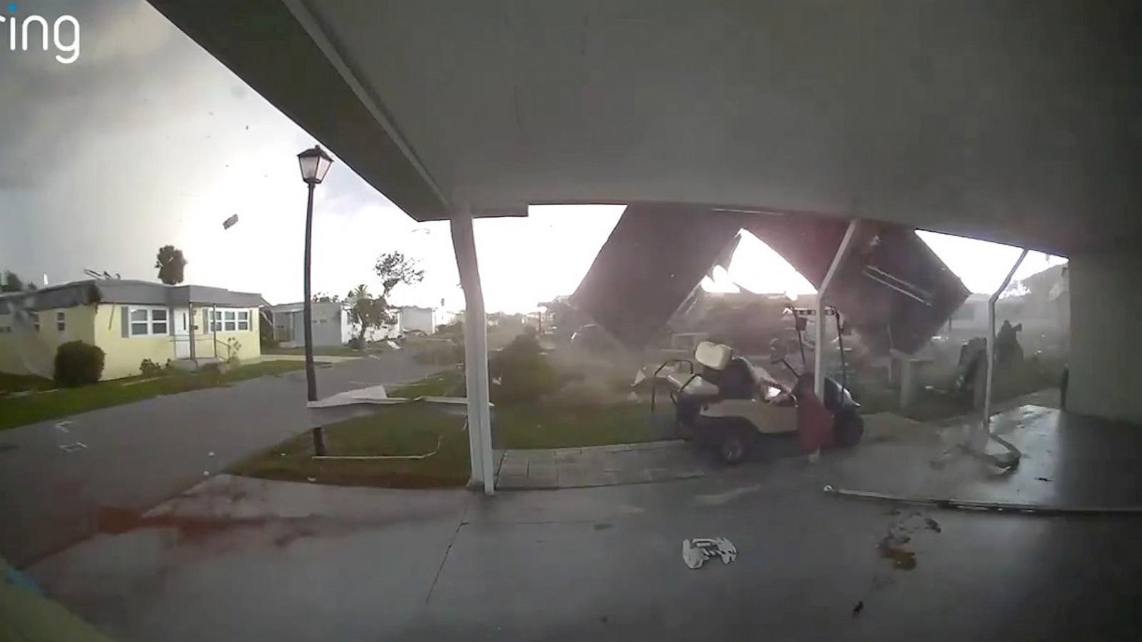 PHOTO: Debris flies during a storm in Largo, Florida, June 25, 2026.