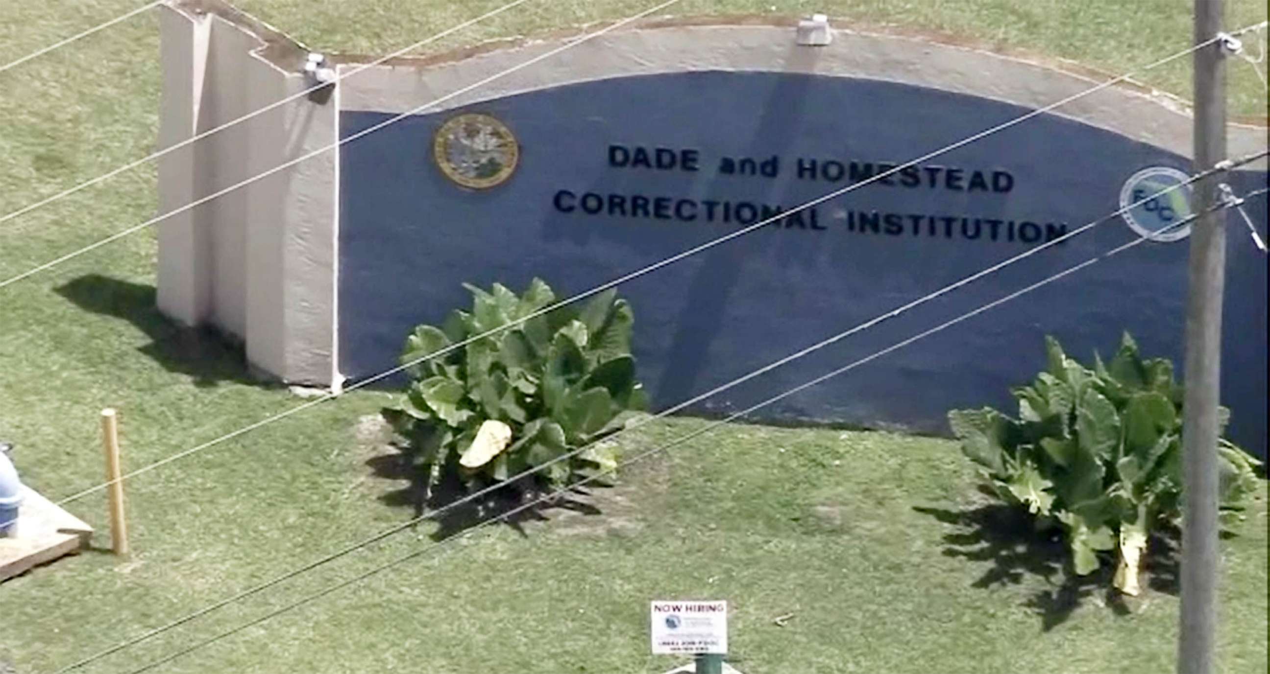 PHOTO: An aerial view shows the Dade and Homestead Correctional Institution in Miami-Dade County, Fla., April 28, 2022.