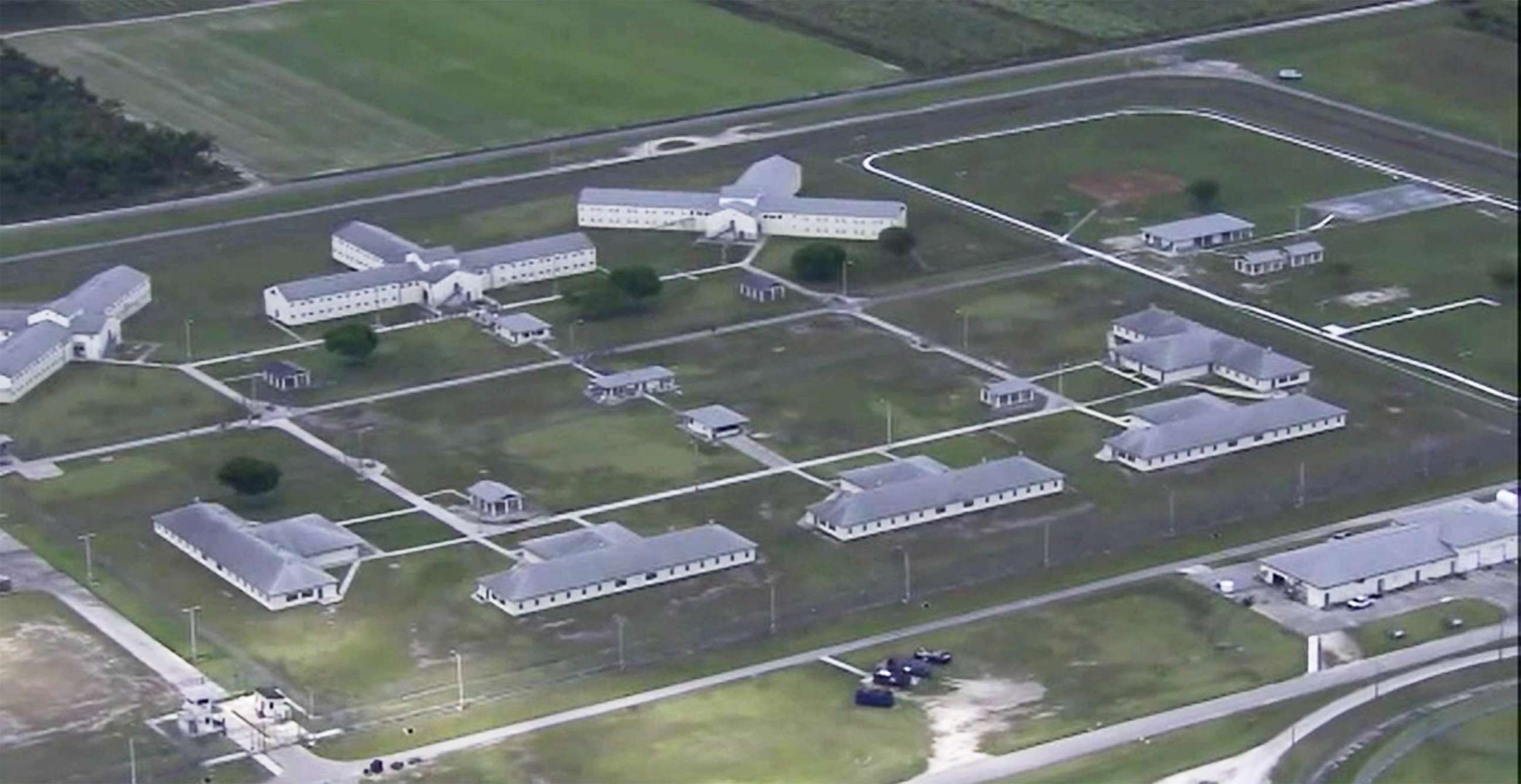 PHOTO: An aerial view shows the Dade and Homestead Correctional Institution in Miami-Dade County, Fla., April 28, 2022.