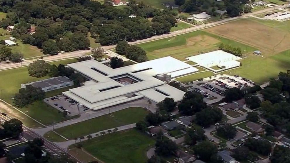 PHOTO: Burns Middle School in Brandon, Fla., is pictured in an image made from aerial video on Aug. 22, 2019.