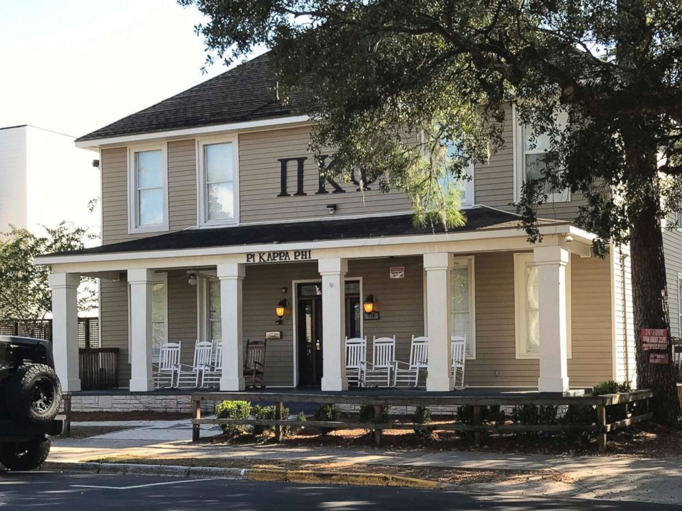 PHOTO: The Pi Kappa Phi fraternity house is seen near Florida State University in Tallahassee, Fla., Nov. 7, 2017.