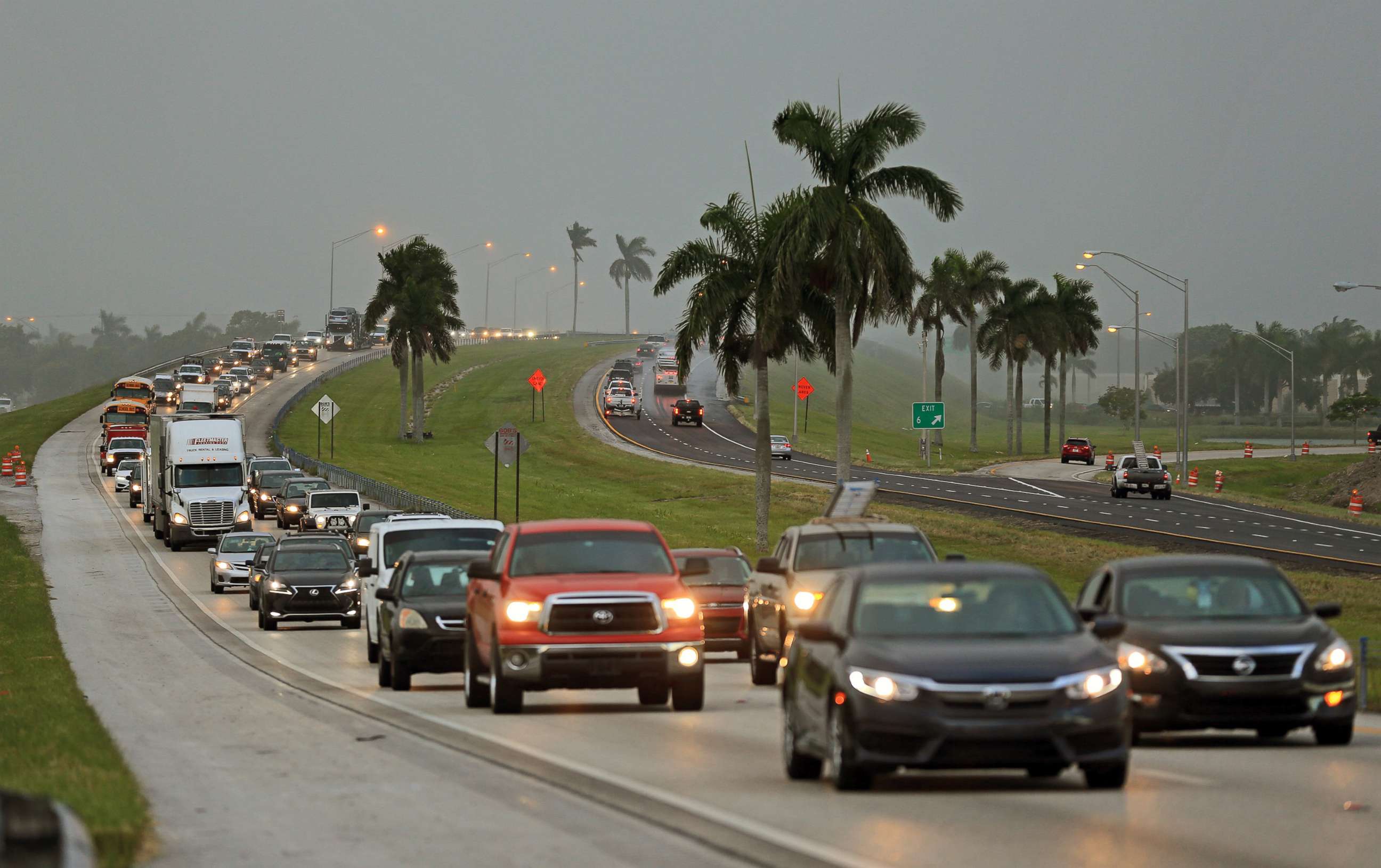 PHOTO: Traffic heads north along the Florida Turnpike near Homestead as tourists in the Florida Keys leave town, Sept. 6, 2017 in this file photo. 